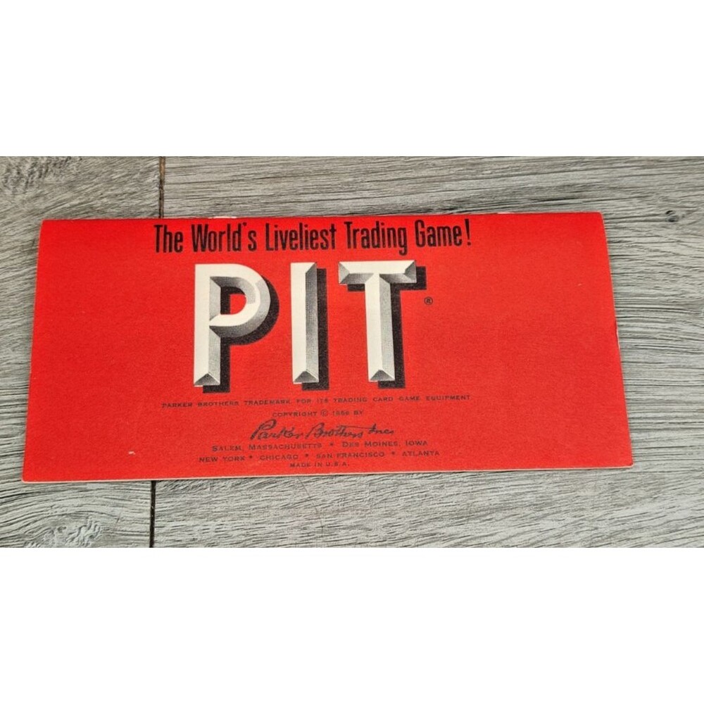 Vintage 1962 Pit Card Game Replacement Rules Instruction Manual Only